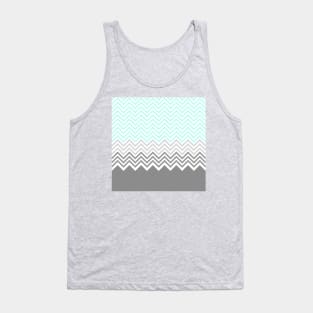 chevron teal grey Tank Top